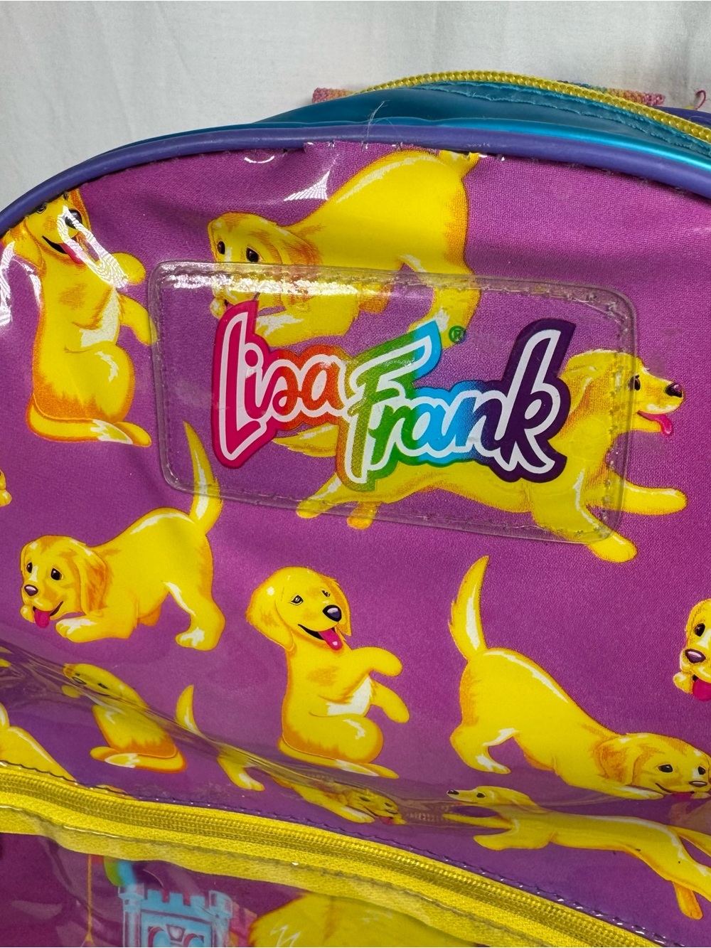 Vintage Lisa Frank Backpack Golden Retriever 90's Y2K DAMAGED Read - Picture 2 of 16